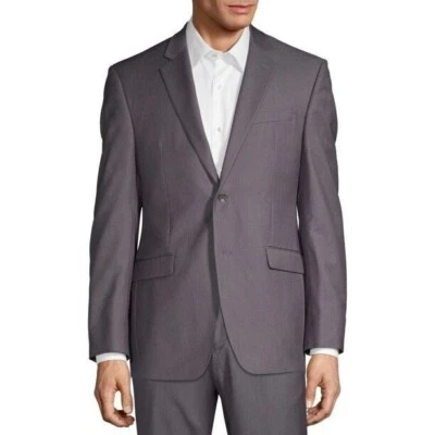 $260 Perry Ellis Men's Grey Solid Slim Fit Stretch Sport Coat 40R yoc2622 - Image 1 of 3