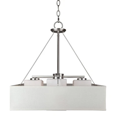 Forte Lighting 2658-04-55 Signature Foyer Pendant Brushed Nickel - Image 1 of 2