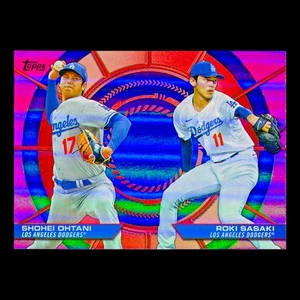SHOHEI OHTANI PINK ROKI SASAKI REFRACTOR HOLO DUO SP Insert Rare - DODGERS - Bild 1 von 6