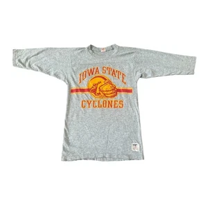 Vintage 80s Iowa State Football 3/4 Sleeve Collegiate Pacific Mens Small Shirt - Bild 1 von 9