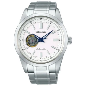 Montre mécanique automatique homme Seiko Selection SCVE049 - cadran blanc cœur ouvert - Photo 1 sur 10