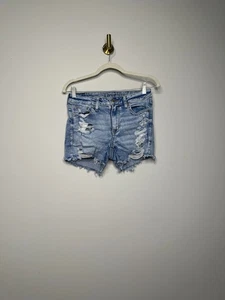 American Eagle blau abgenutzt Midi Denim Shorts Damen 8 - Bild 1 von 5