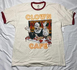 Universal Studios HHN Halloween Horror Nights 2025 Terrifier Clown Cafe Shirt XL - Bild 1 von 2