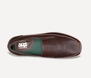 SAS Herren Weekender Porto Slipper Halbschuh Braun Rohleder Größe 9,5 Orthese - Bild 1 von 7