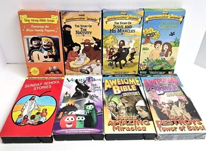 8 Children's Beginners Bible VHS TAPE Timeless Stories Various Other 1990's 2000 - Picture 1 of 15