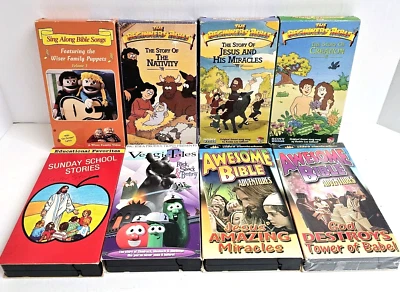 8 Children's Beginners Bible VHS TAPE Timeless Stories Various Other 1990's 2000 - Image 1 of 4
