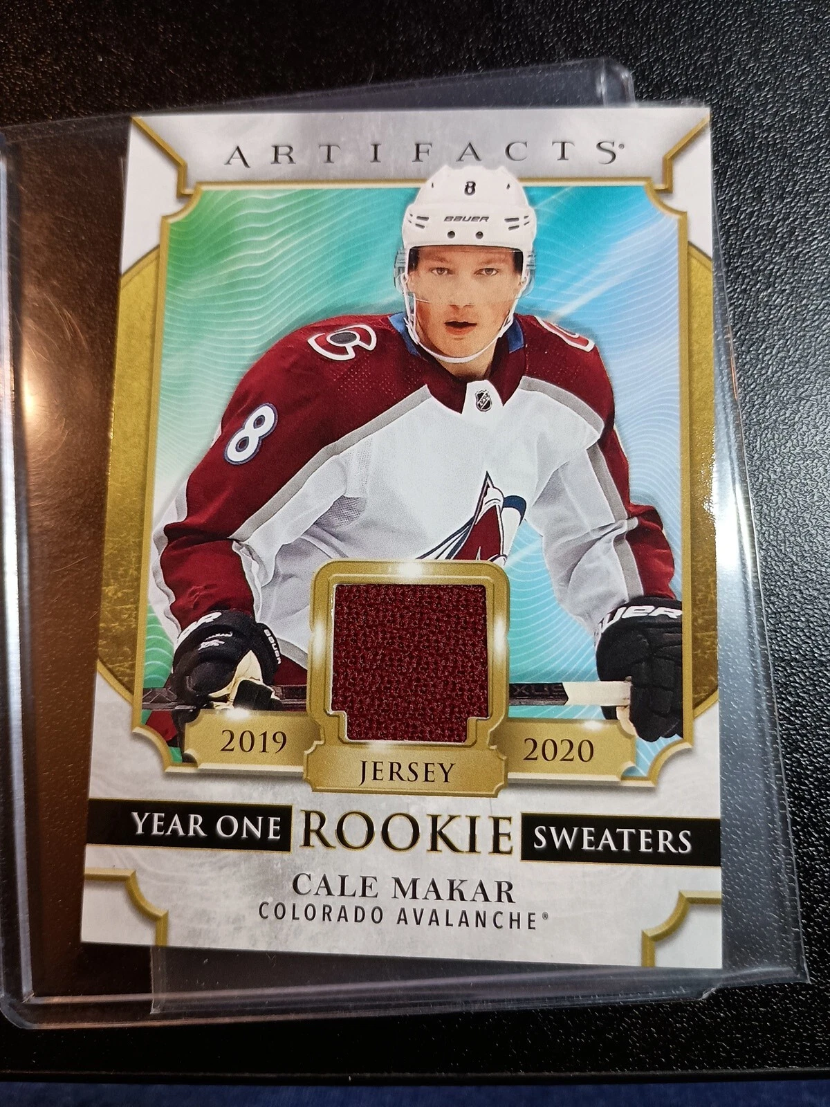 2020-21 Upper Deck Artifacts Year One Rookie Sweaters Cale Makar #RS-CM