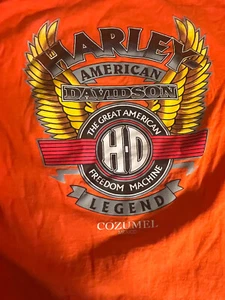 Harley Davidson American Legend Camiseta Naranja Med Super Clean lol-be Cozumel - Imagen 1 de 4