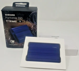 Samsung T7 Shield 1TB USB 3.2 Gen 2 Type-C External SSD - Blue (MU-PE1T0R/AM) - Picture 1 of 3