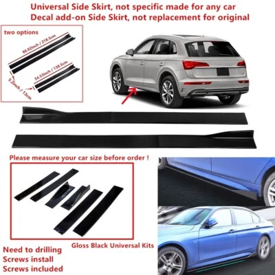 86/54.5" For 2018-2023 AUDI Q5 SQ5 Universal Gloss Side Skirt Extension Lip Trim Foto 1 de 4