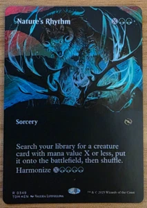 MTG - Nature's Rhythm - Borderless, Regular, TDM - RARO 0349 - Imagen 1 de 3