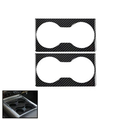 Tapicería de panel portavasos de control central de fibra de carbono para Ford F-650 2011-13 Foto 1 de 4