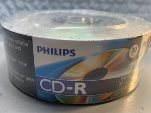 30-Pack Philips CD-R 52X 80 mins 700MB -BRAND NEW SEALED - Picture 1 of 4