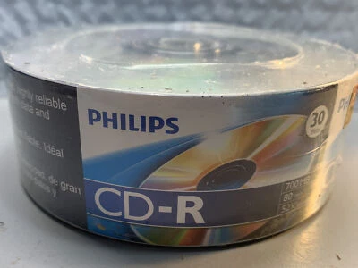 30-Pack Philips CD-R 52X 80 mins 700MB -BRAND NEW SEALED - Image 1 of 4