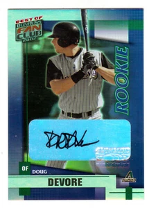 2002 BEST OF DONRUSS FAN CLUB #230 DOUG DEVORE ROOKIE AUTOGRAPH #0099/1350 - Picture 1 of 1