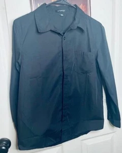 Spring & Gege Black Button Down Collared Long Sleeve Shirt Boys Youth 14-16 XL - Picture 1 of 2