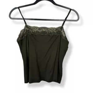 Ralph Lauren Black Label Lace Cami Top Womens Size Medium Green Fairy Coquette - Picture 1 of 14