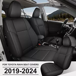 Full Set Fit For Toyota RAV4 2019-2024 Car Waterproof Faux Leather 5-Seat Covers - Picture 1 of 7