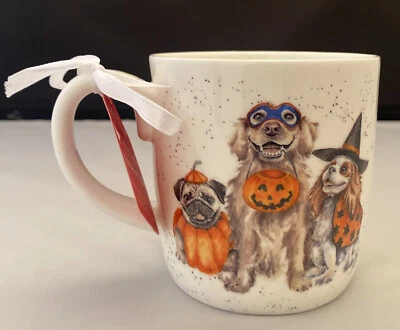 Royal Worcester Wrendale Designs By Hannah Dale 14 Oz Mug “Trick Or Treat” Tag
