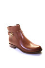 Michael Michael Kors Womens Carmen Flat Booties Luggage Brown Leather Size 9m