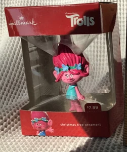 Hasbro DreamWorks Trolls Distintivo Ornamento Amapola Figura 2016 Navidad Nuevo - Imagen 1 de 5