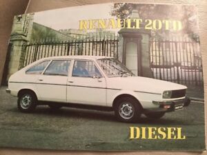 Renault 20 TD Diesel Car Brochure - 1980