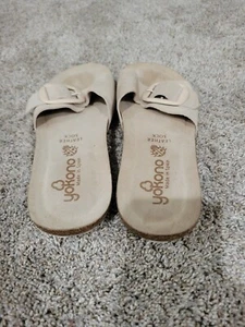 YOKONA Leather Sock Ladies Size 9 Light Beige Cream Made in Spain  - Picture 1 of 7