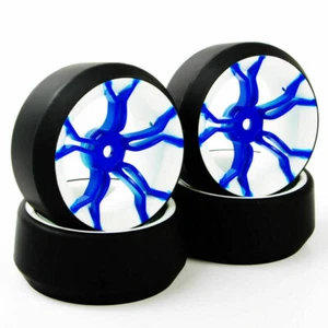4 piezas llantas de deriva 1/10 llantas de rueda azul 12 mm hexagonal para auto de carreras en carretera HSP HPI de radiocontrol - Imagen 1 de 6