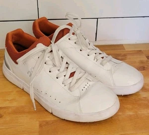 On Cloud The Roger Advantage White Tennis Sneakers Shoes Mens 8 Rust/White - Picture 1 of 9