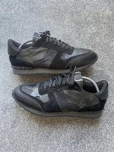 Mens Valentino Garavani RockRunner Leather Shoes Size UK 11 - Picture 1 of 9