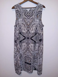 Charter Club Womens Dress 2XL Bohemian Boho Art Deco Sundress Paisley Floral - Picture 1 of 4