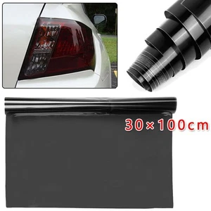 30cm x 100cm Car Light Film Light Smoke Black Car Vinyl Wrap Decor Brake lights - Picture 1 of 12