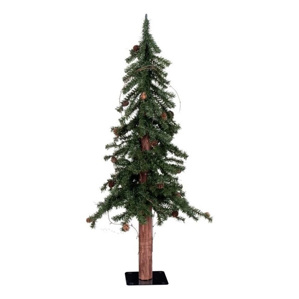 Vickerman 3' x 22" Alpine Tree w/Cones/Vine 187T - Image 1 of 1