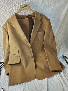 VINTAGE Levis Suit Mens 46R Brown 2 Piece Panatela Corduroy 70s Flare Western - Picture 1 of 21