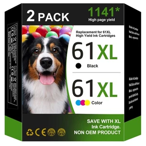Wkład atramentowy HP 61XL Combo Pack czarny i kolor kompatybilny z drukarkami HP - Zdjęcie 1 z 9