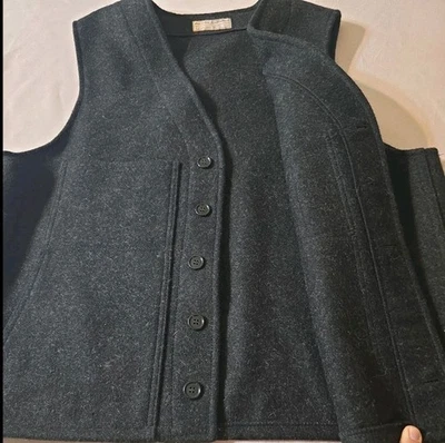 Chaleco Mackinaw CC FILSON Garment 100 % Lana Carbón Grn Hombres Talla Ml HECHO EN EE. UU. Foto 1 de 4