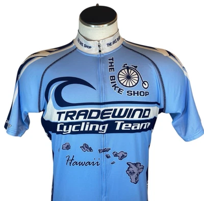 Camiseta deportiva del equipo de ciclismo Squadra Tradewind para hombre azul XL (LEER) cremallera completa Hawaii Foto 1 de 4