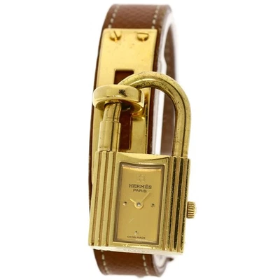 Reloj HERMES Kelly Chapado en Oro/Cuero Damas Foto 1 de 4