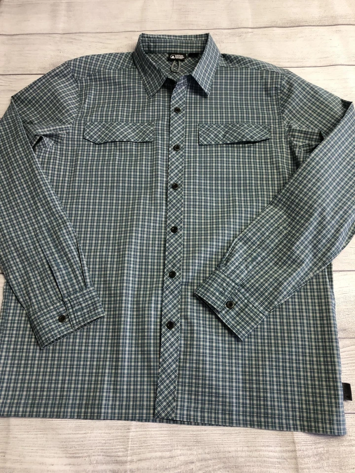 Camisa deportiva Eastern Mountain para hombre XL azul verde a cuadros ventilada pesca senderismo Foto 1 de 4