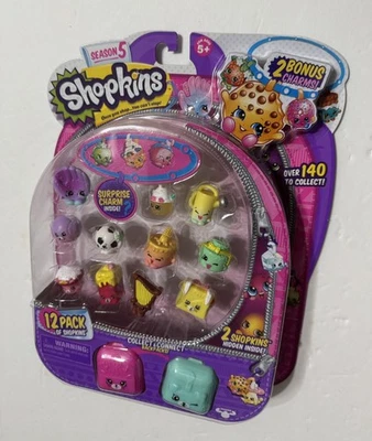 Shopkins Temporada 5 ~Pacote com 12 - 2 shopkins escondidas dentro [encantos bônus] Novo - Imagem 1 de 2