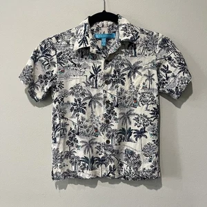 Tori Richard Disney Hawaiian Shirt Youth Small 6-7 Aloha Resort Mickey Goofy - Picture 1 of 10