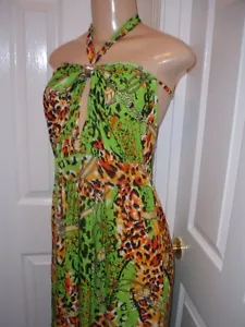 Gorgeous Ladies Sexy Long Summer Beach Halter Dress Size M/L - Picture 1 of 12