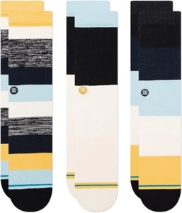 Stance Adult 3 Pk Casual Crew Socks Set Sz M Multicolor Cotton Cushion Melbourne - Picture 1 of 1