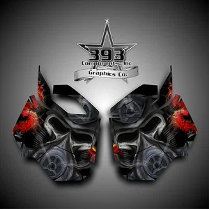 SKI-DOO REV XM SUMMIT SNOWMOBILE SLED SIDE PANEL GRAPHICS WRAP TOXIC RED - Picture 1 of 1