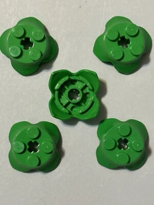 LEGO ~ 15469 ~Bright Green Plant Leaves 2x2 with 4 Petals and Axel Hole - QTY 5 - Picture 1 of 1