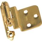 Laurey Polished Brass 3/8 In. Self-Closing Inset Hinge, (2-Pack) 28637 Laurey