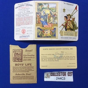 Tarjetas de Boy Scout 1941 North Bergen County Council Nueva Jersey 244C3 - Imagen 1 de 5