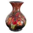 REPAIRED Vintage Moorcraft Orchid Flambe Vase Initialed WM 1947-1953 Brown 7"