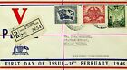 SEPHIL AUSTRALIA 1946 WWII 3v PEACE ISSUE ON ADELAIDE REGD FDC TO MURRAY BRIDGE
