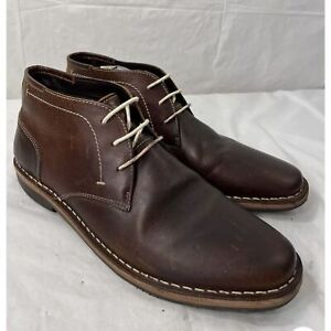 Steve Madden P-Ivon Wood 982 Chukka Ankle Boots Men's Sz Leather